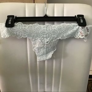 Victoria’s Secret-Teal/Aqua Lace thong. New.